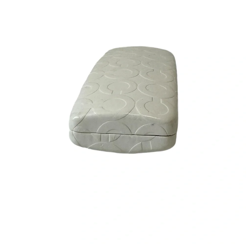 Coach Embossed Hard‎ Glasses Case in Putty
